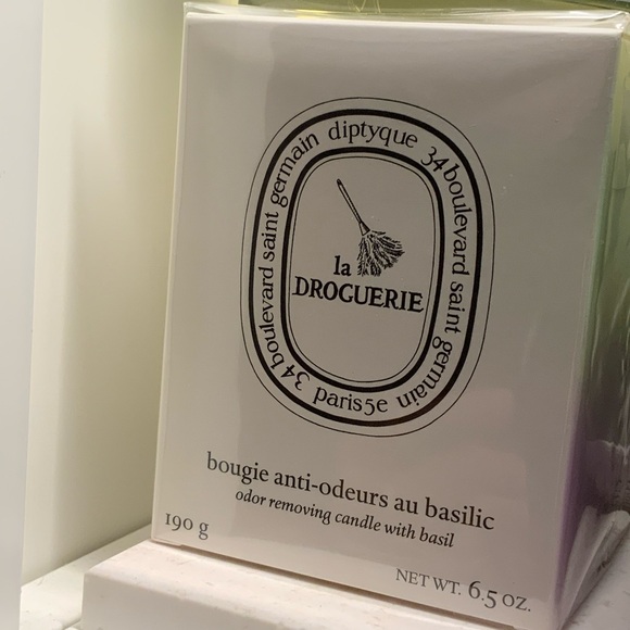 Diptyque La Droguerie Odor-Removing Candle Basil 190g Diptyque basil candle
